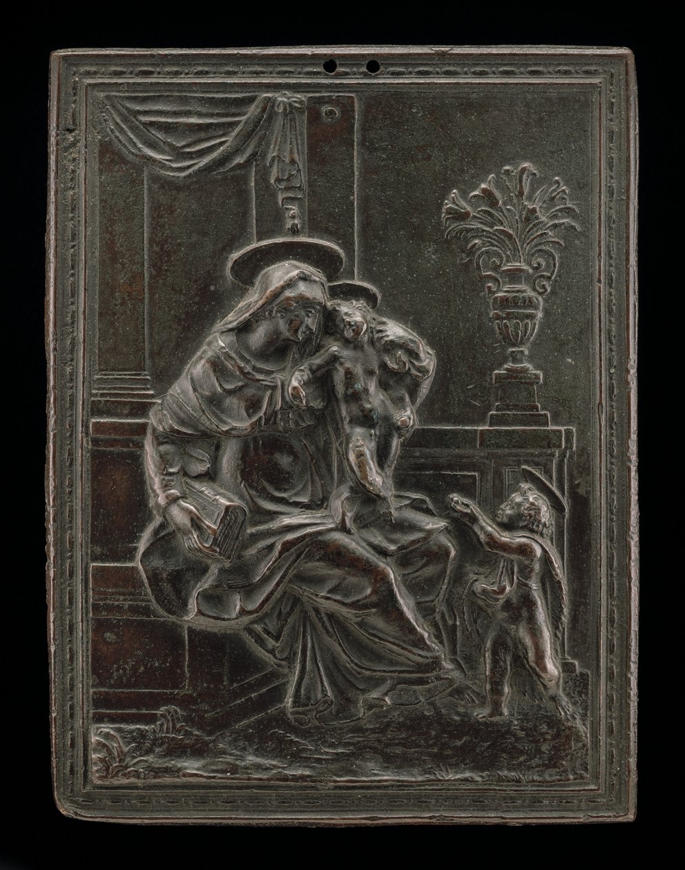 Madonna og barn med Johannes Døberen, sandsynligvis ca. 1600. af Master F.D.