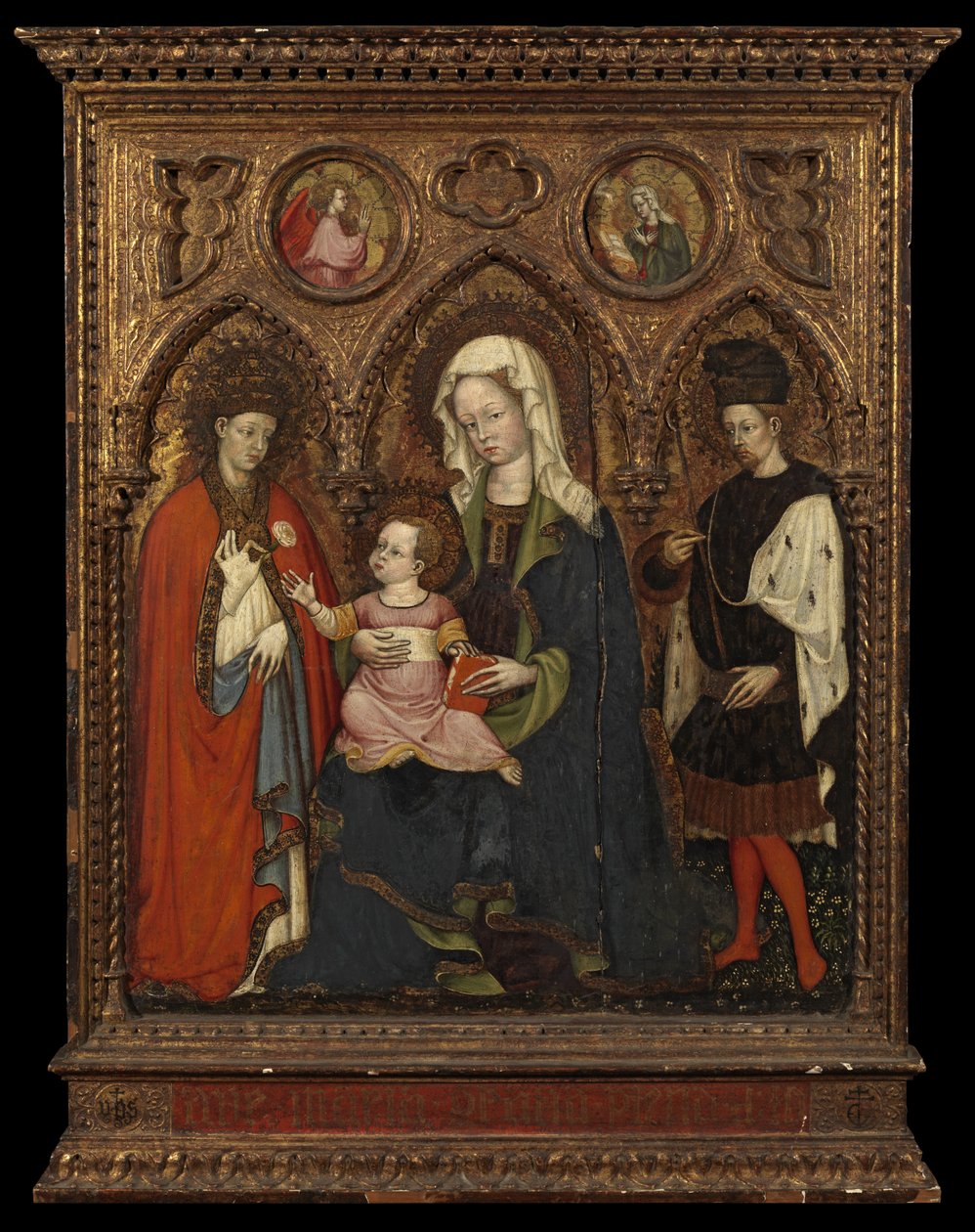 Jomfru og barn med to hellige, ca. 1420 af Master GZ