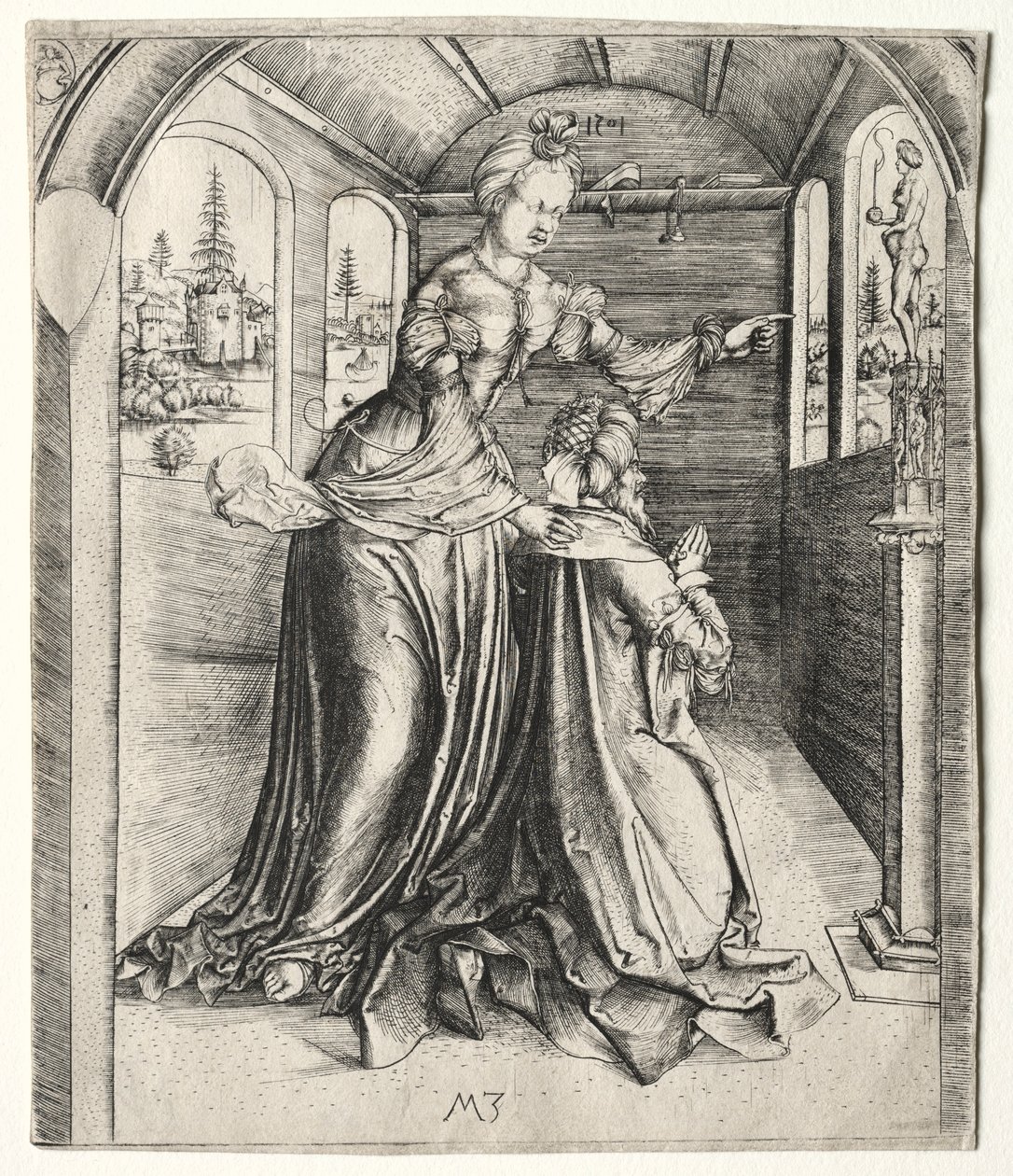 Salomon tilbeder idoler, 1501. af Master MZ