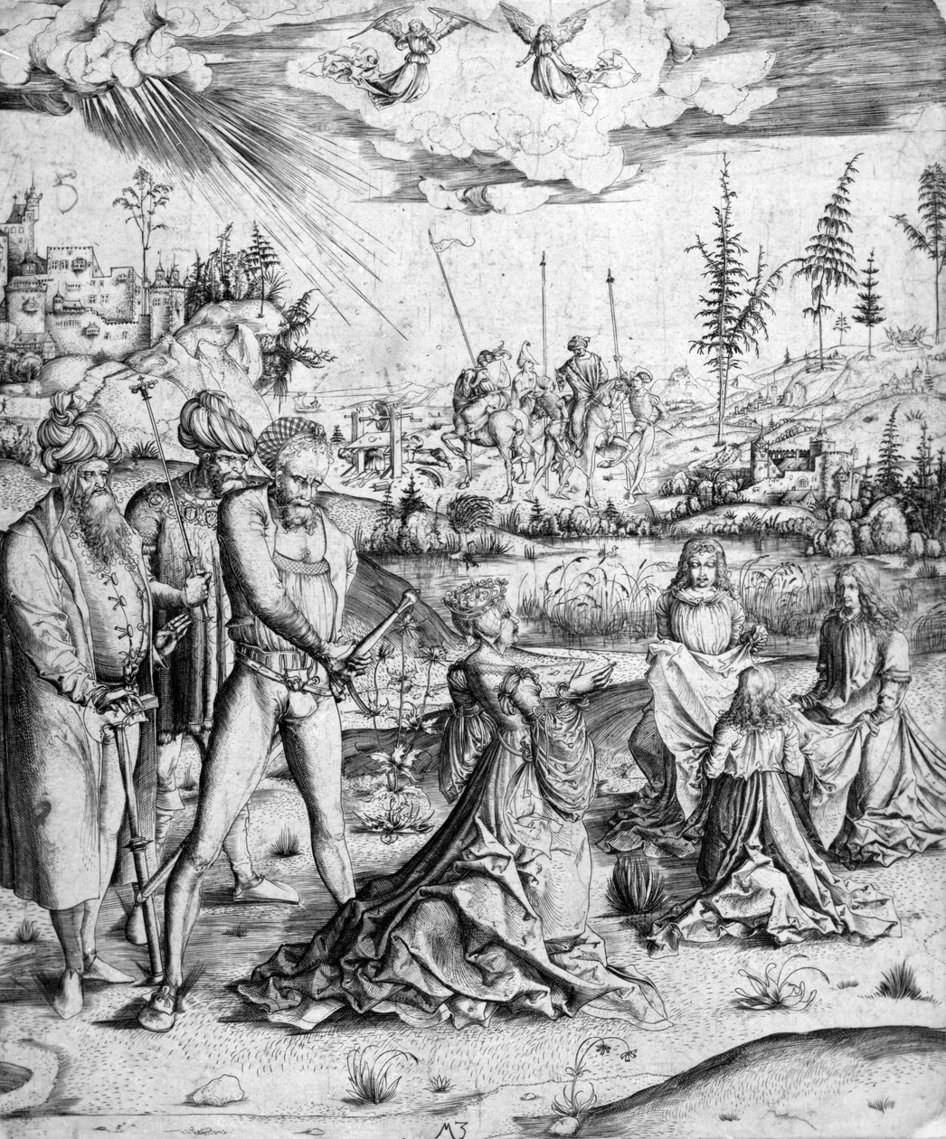 Den hellige Katarinas martyrium, ca. 1500-03 af Master MZ