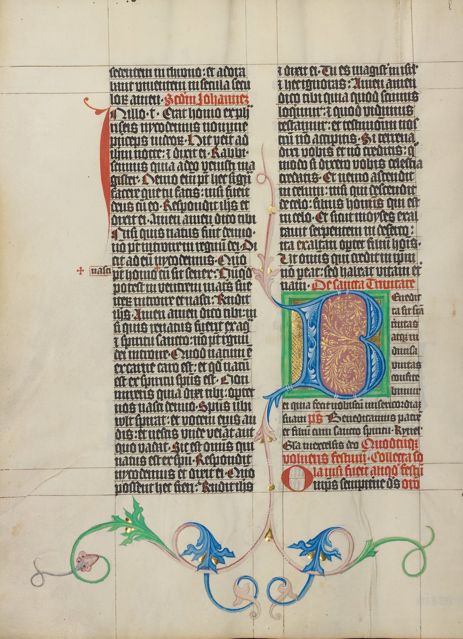 Dekoreret initial B af Master Michael
