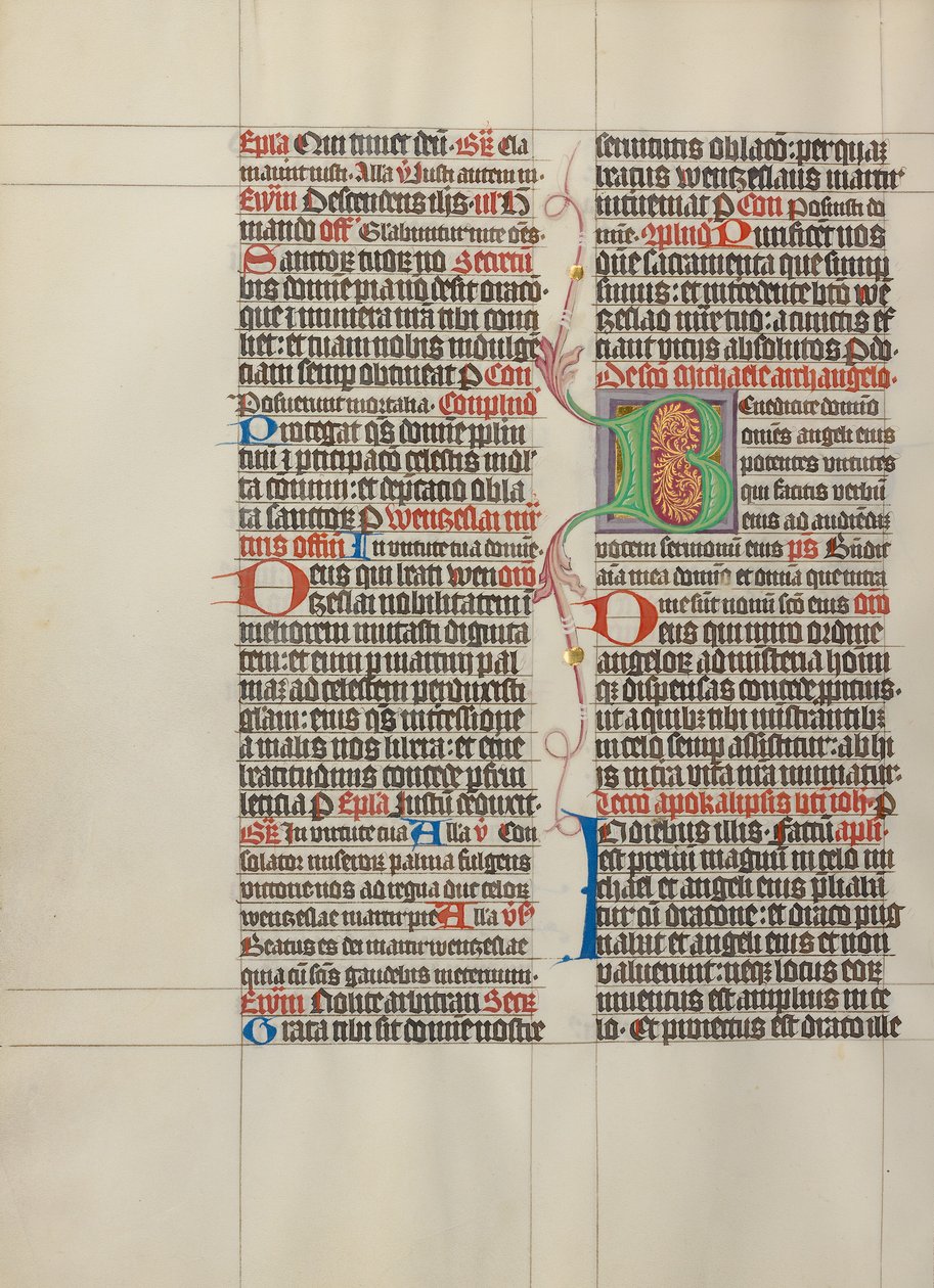 Dekoreret initial B af Master Michael