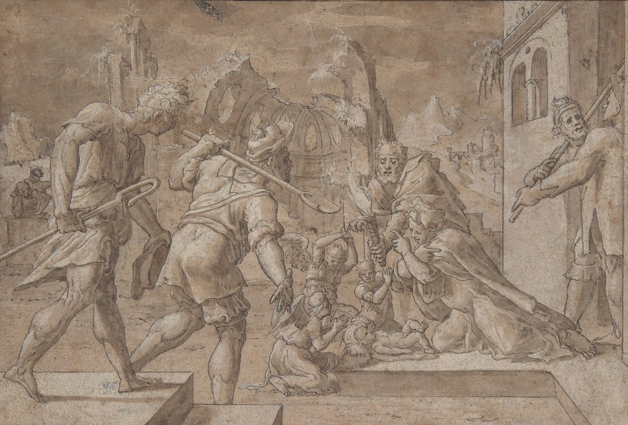 Tilbedelse af hyrderne, ca. 1549-50. af Master Of The Liechtenstein Adoration