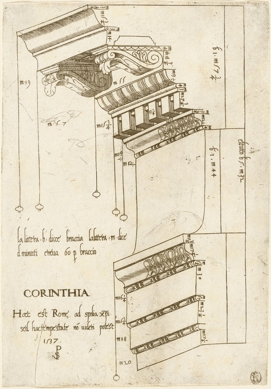 Entablatur fra Basilica Ulpia, Rom af Master PS