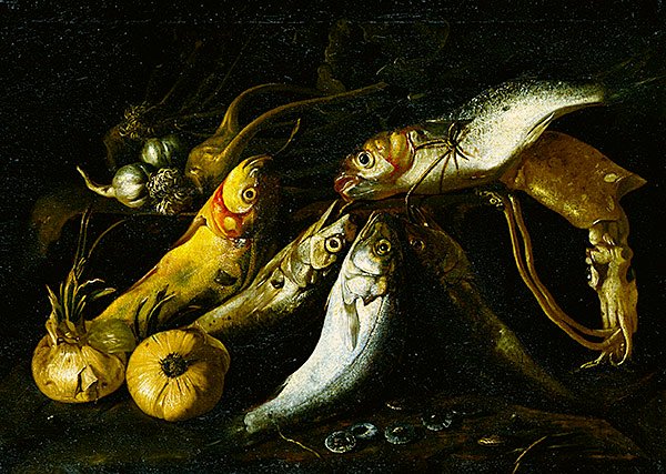 Stilleben (olie på lærred) af Master S. B.