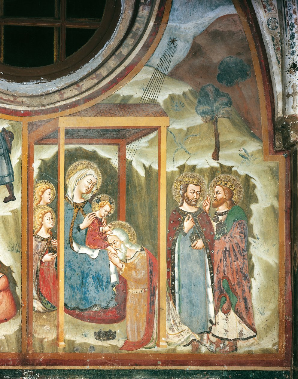 Magiernes tilbedelse (fresko) af Master Trecentesco of Sacro Speco School