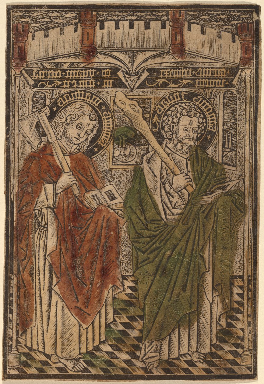 Saint Matthias og Saint Jude med artikler fra Credo af Master d