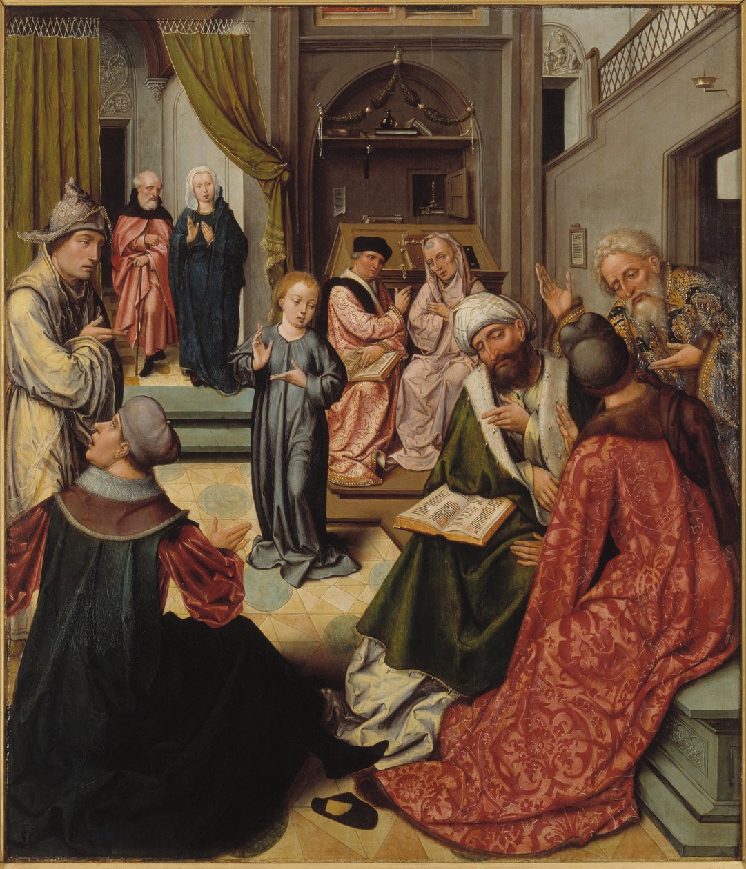 Kristus blandt lægerne, 1515. af Master of 1518.