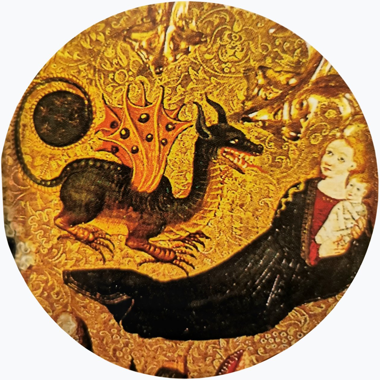Johannes Evangelistens drøm på Patmos af Master of Aiguatèbia