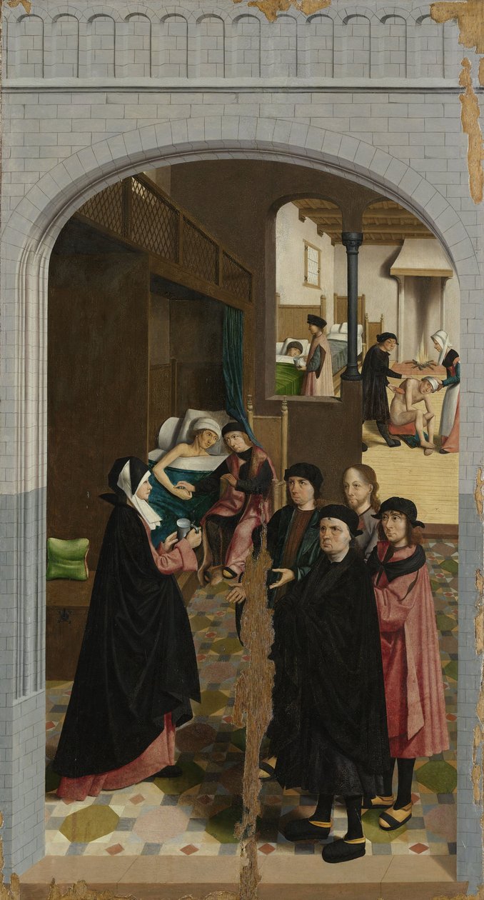 De syv barmhjertighedsværker: Trøst de syge, 1504 af Master of Alkmaar
