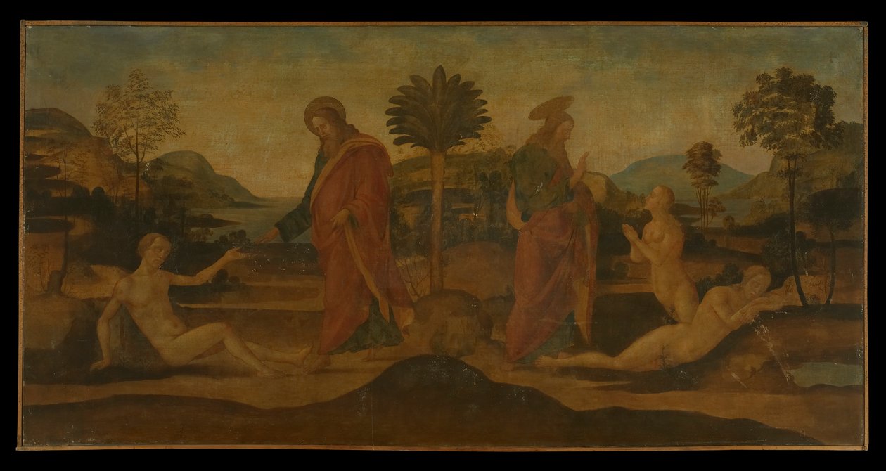 Skabelsen af Adam og Eva af Master of Apollo and Daphne