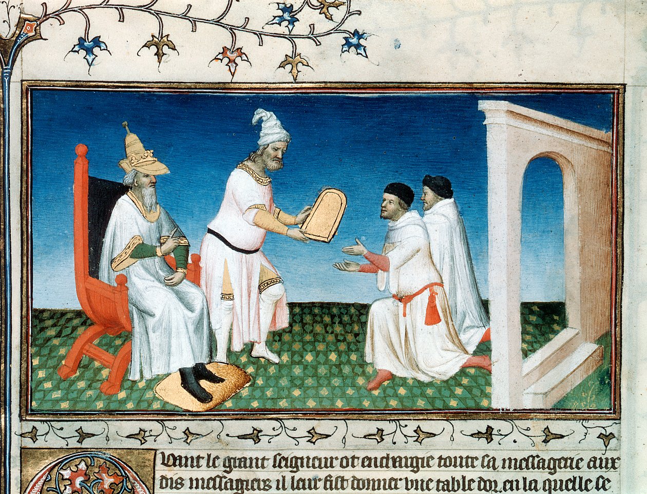 Kublai Khan giver poloerne deres pas, c1280