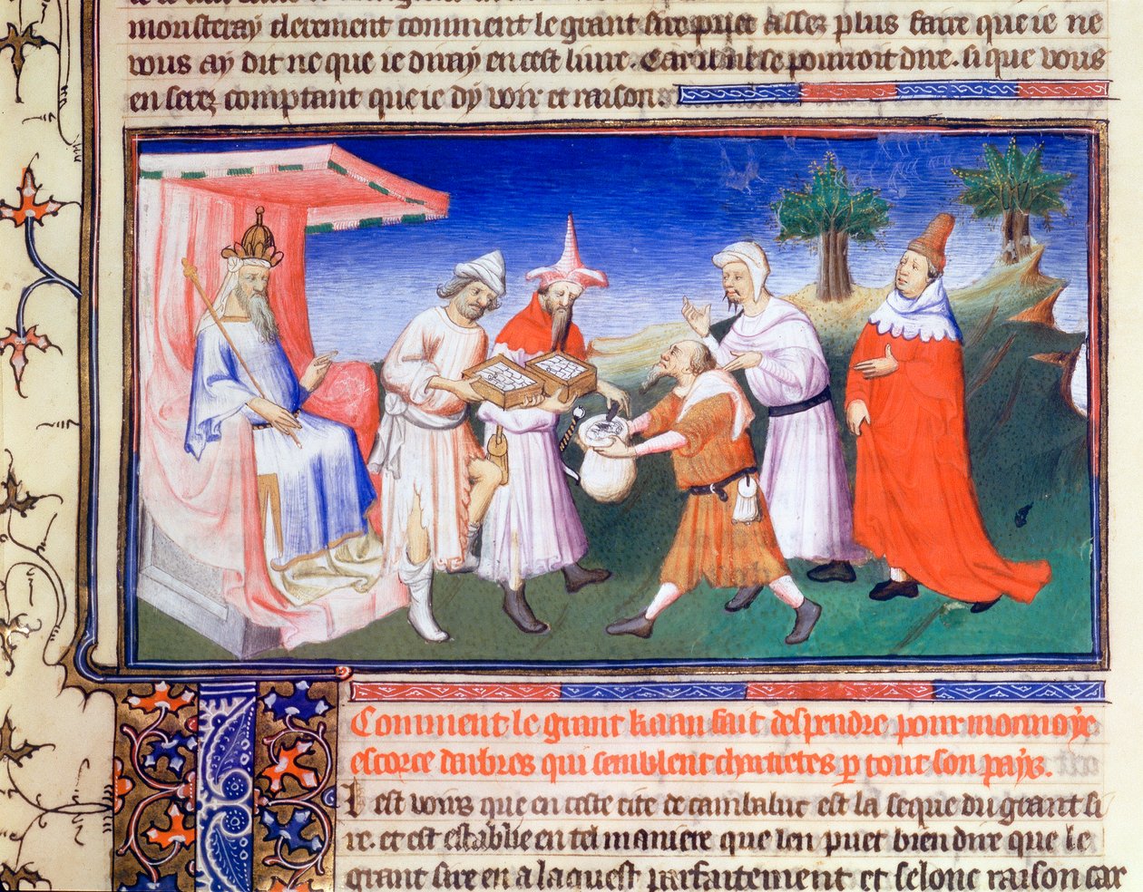 Kublai Khan, der betaler for indkøb, c1280