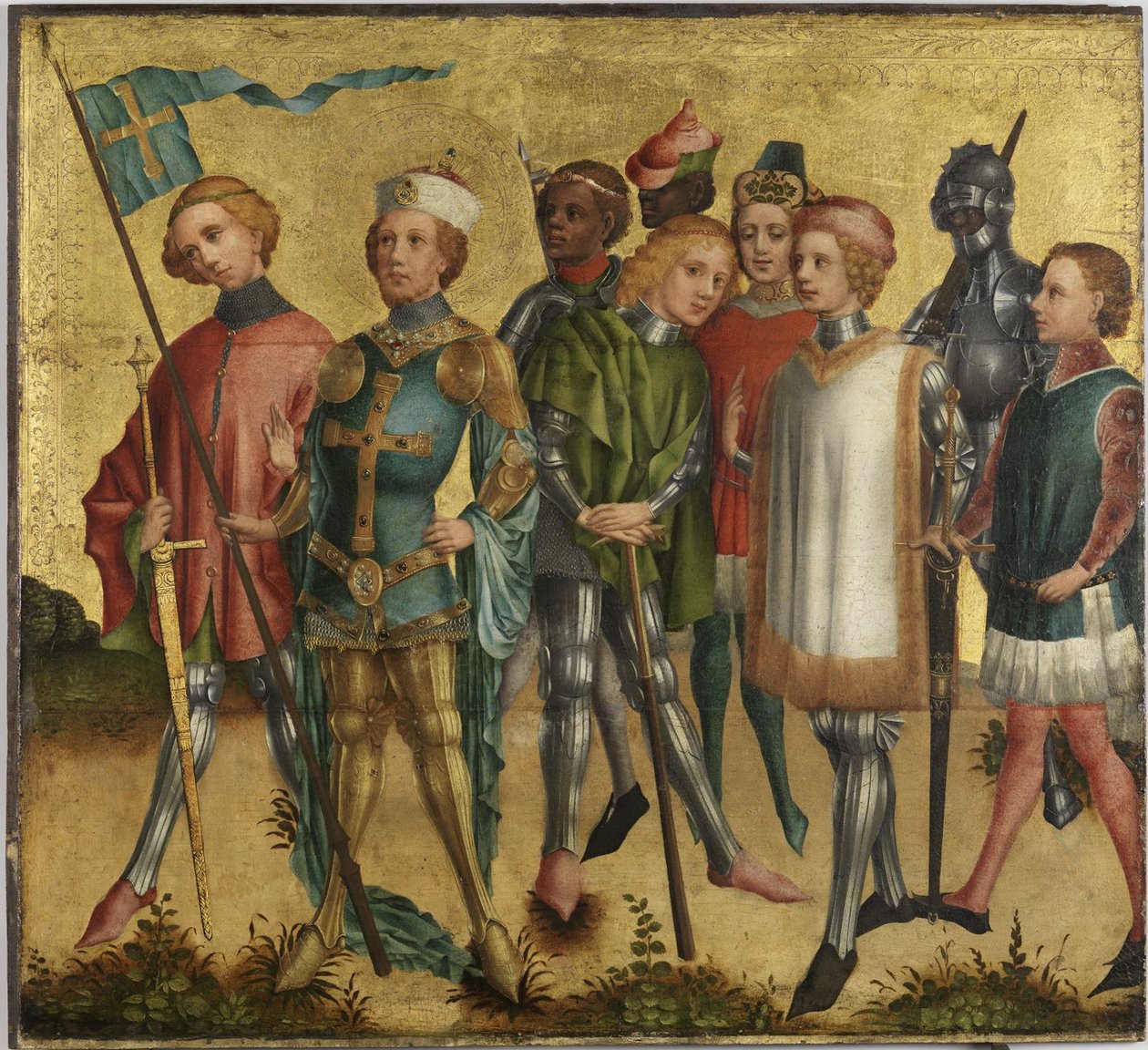 Saint Gereon af Köln med soldater, ca 1460 af Master of Cologne
