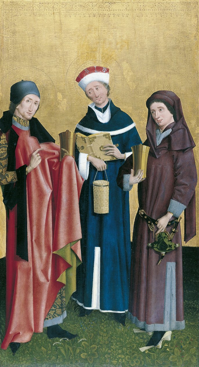 Saints Cosmas, Damian og Pantaleon af Master of Cologne