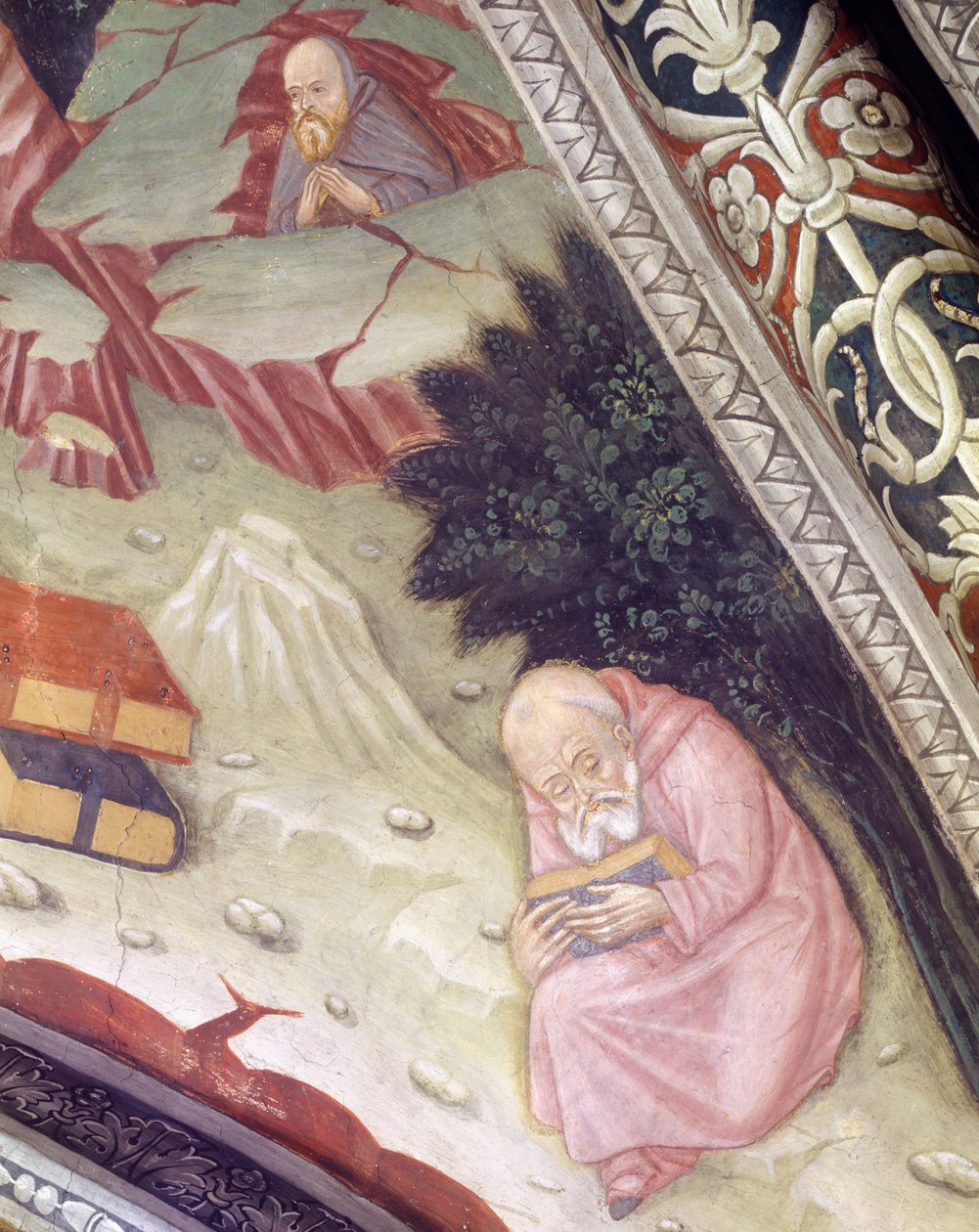 Italien, Piemonte-regionen, Alessandria-provinsen, fresko i kapel ved basilikaen Santa Maria Assunta af Master of Crea