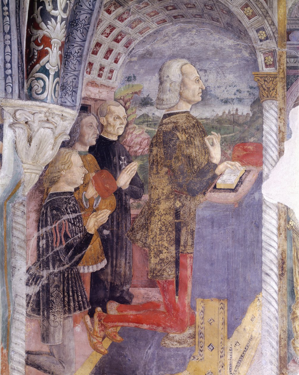 Italien, Piemonte-regionen, Serralunga di Crea, fresko i kapel ved basilikaen Santa Maria Assunta af Master of Crea