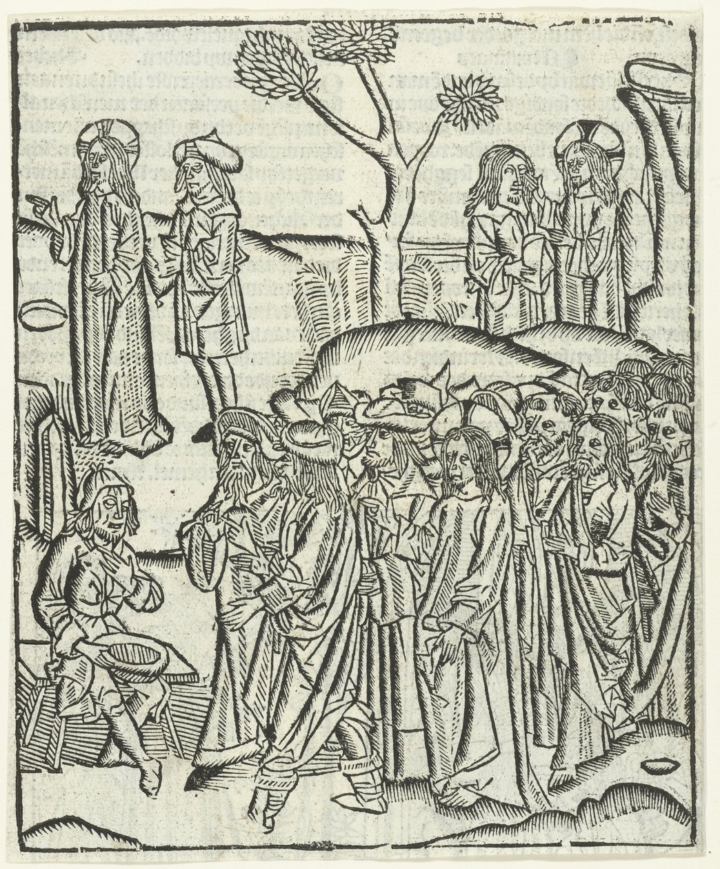 Kristus helbreder den blinde Bartimeus af Master of Delft (attributed to)