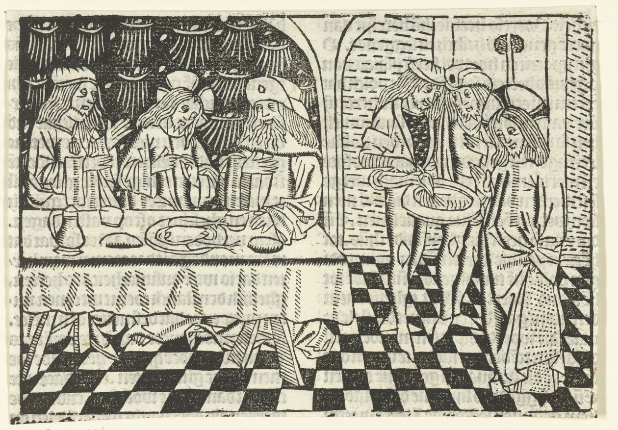 Måltid med farisæerne af Master of Delft (attributed to)