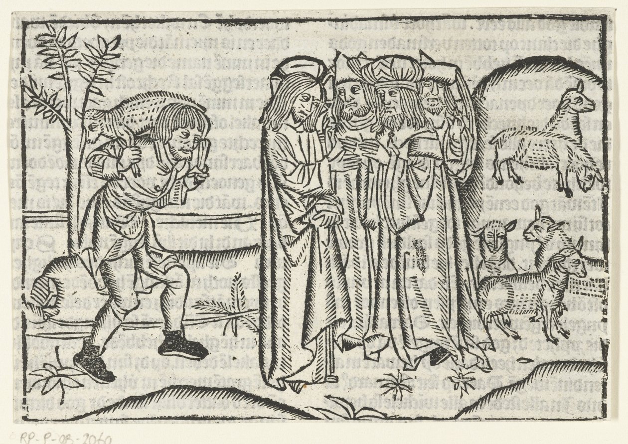 Lignelse om det tabte får af Master of Delft (attributed to)