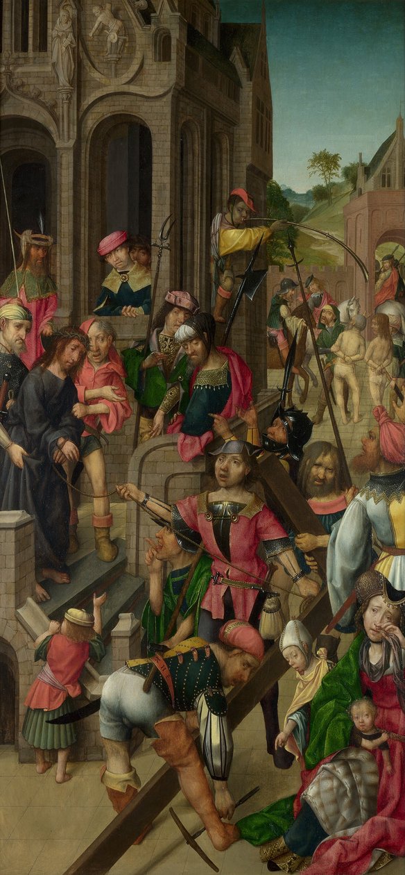 Kristus præsenteret for folket Triptykon: Scener fra Kristi lidenskab, venstre panel, ca. 1510 af Master of Delft