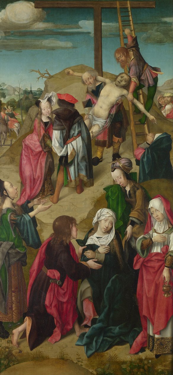 The Deposition Triptykon: Scener fra Kristi lidenskab, højre panel, ca. 1510 af Master of Delft