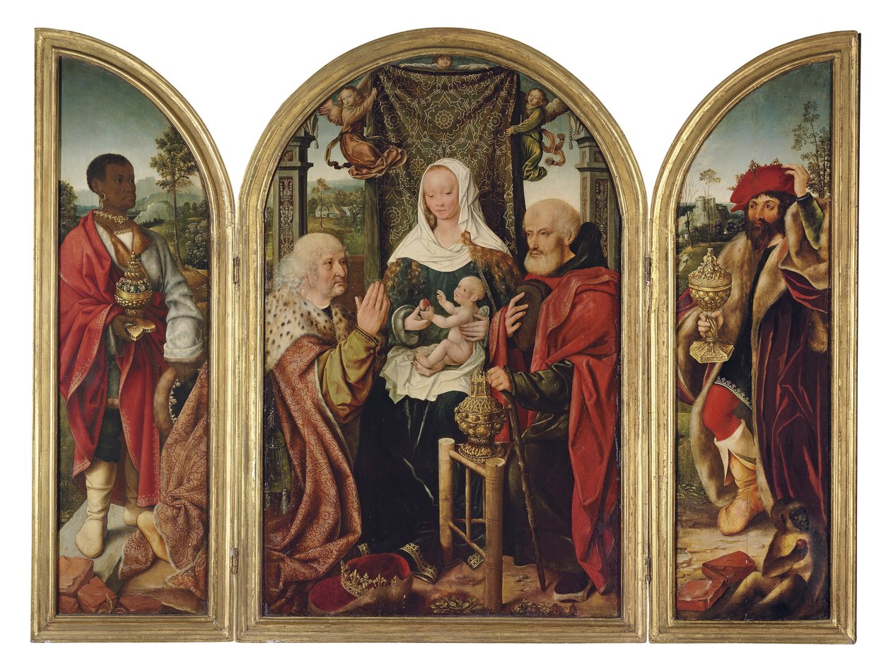 Tilbedelse af Magi af Master of Frankfurt