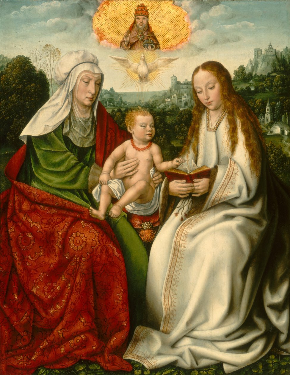 Sankt Anne med Jomfruen og Kristusbarnet, ca. 15111515. af Master of Frankfurt