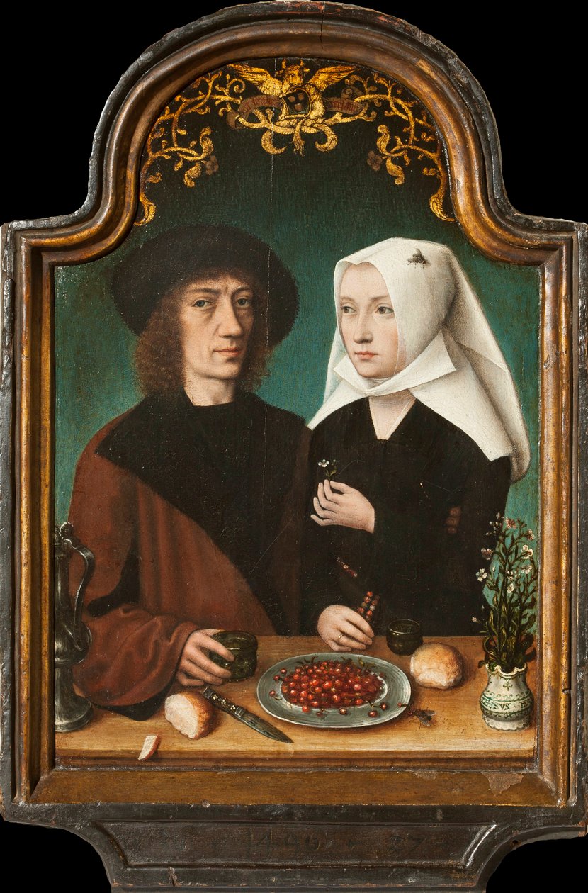 Selvportræt af kunstneren med sin kone, 1496. af Master of Frankfurt