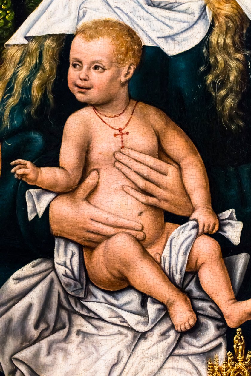 The Adoration of the Magi, ca. 1510 (Tempera og olie på træ (eg)) af Master of Frankfurt