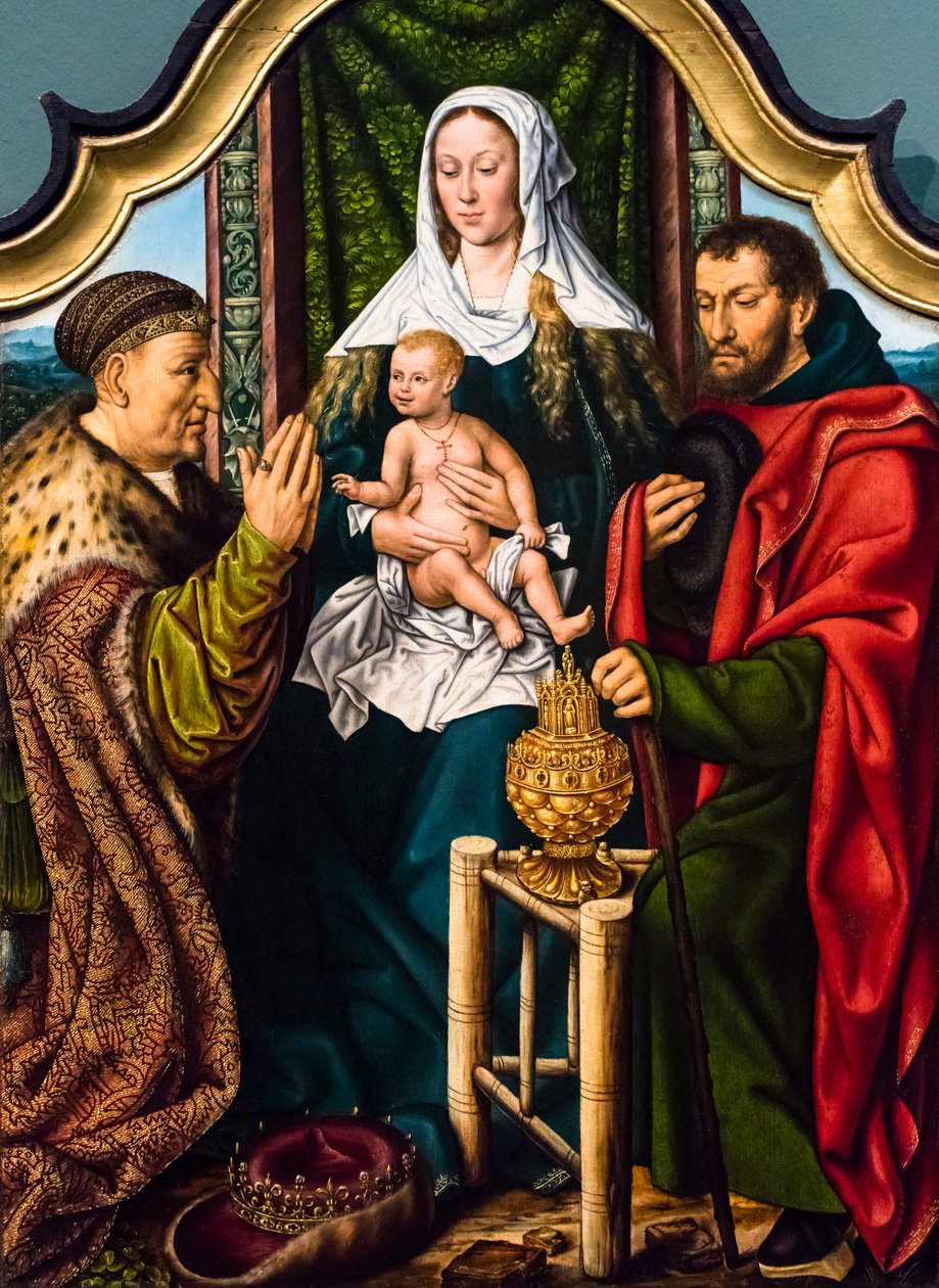 The Adoration of the Magi, ca. 1510 (Tempera og olie på træ (eg)) af Master of Frankfurt