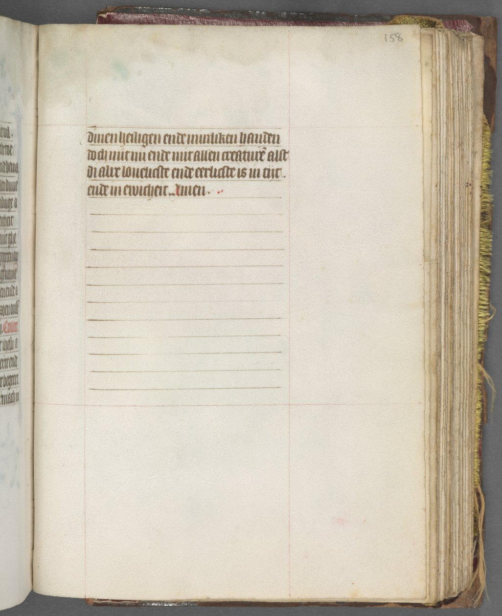 Timebog Brug af Utrecht: fol. 158r, Tekst, ca. 1460-1465. af Master of Gijsbrecht van Brederode