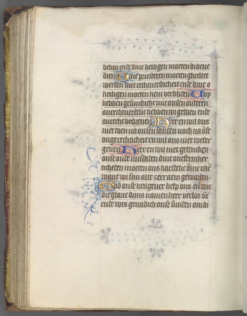 Timebog Brug af Utrecht: fol. 174v, tekst, ca. 1460-1465. af Master of Gijsbrecht van Brederode
