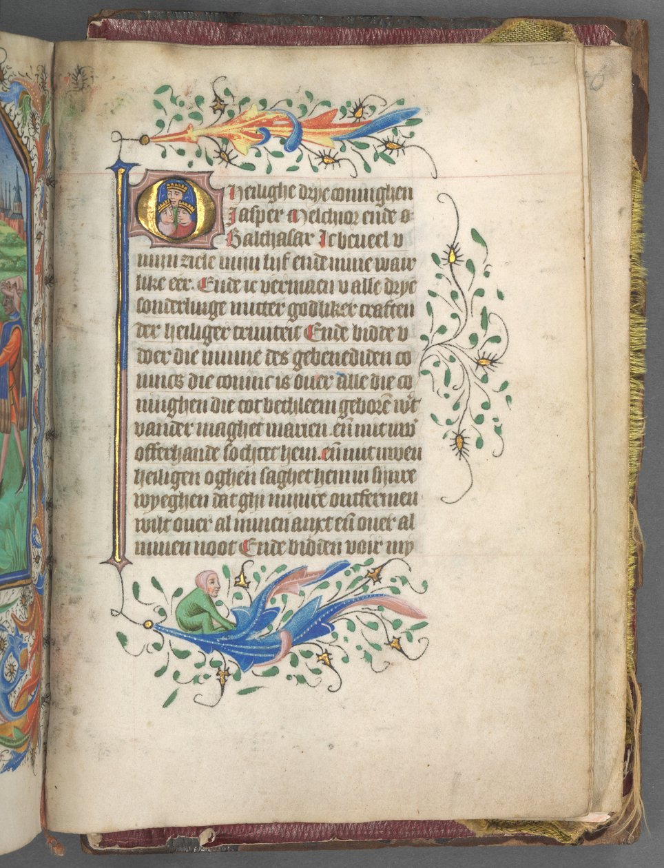 Timebog Brug af Utrecht: fol. 222r, initial med tre konger, ca. 1460-1465. af Master of Gijsbrecht van Brederode