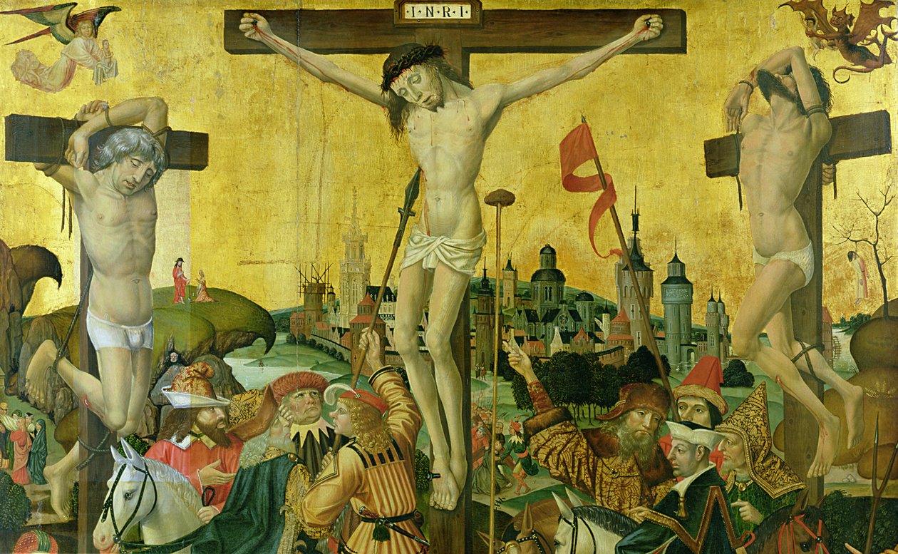 The Crucifixion, ca. 1500 (detalje af 148971) af Master of Hamburg