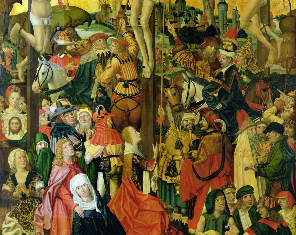 Korsfæstelsen, ca.1500 (detalje af 148971) af Master of Hamburg
