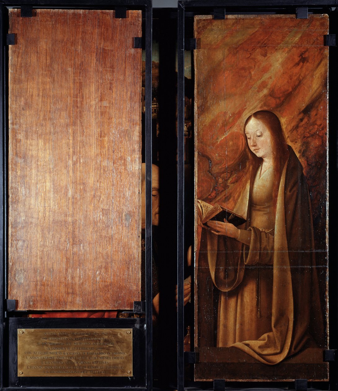Tilbedelse af magi, lukkede paneler (olie på træ af Master of Hoogstraten