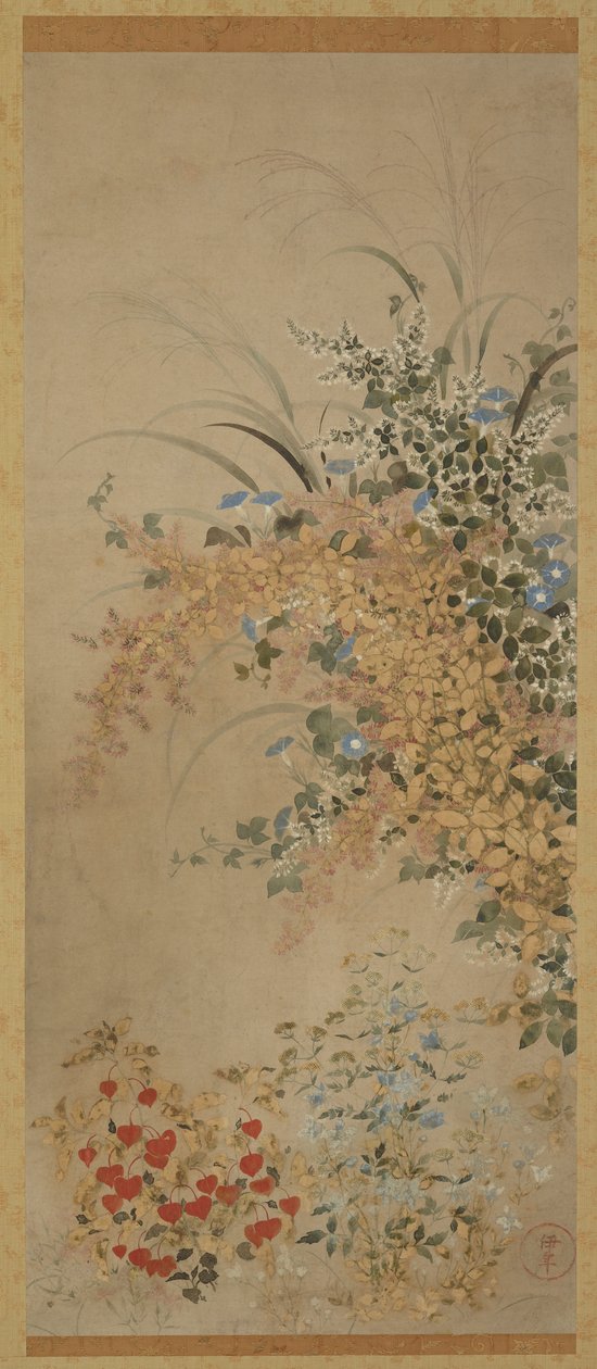 Blomster og græsser, Edo-perioden, 1600-1630. af Master of I nen Seal