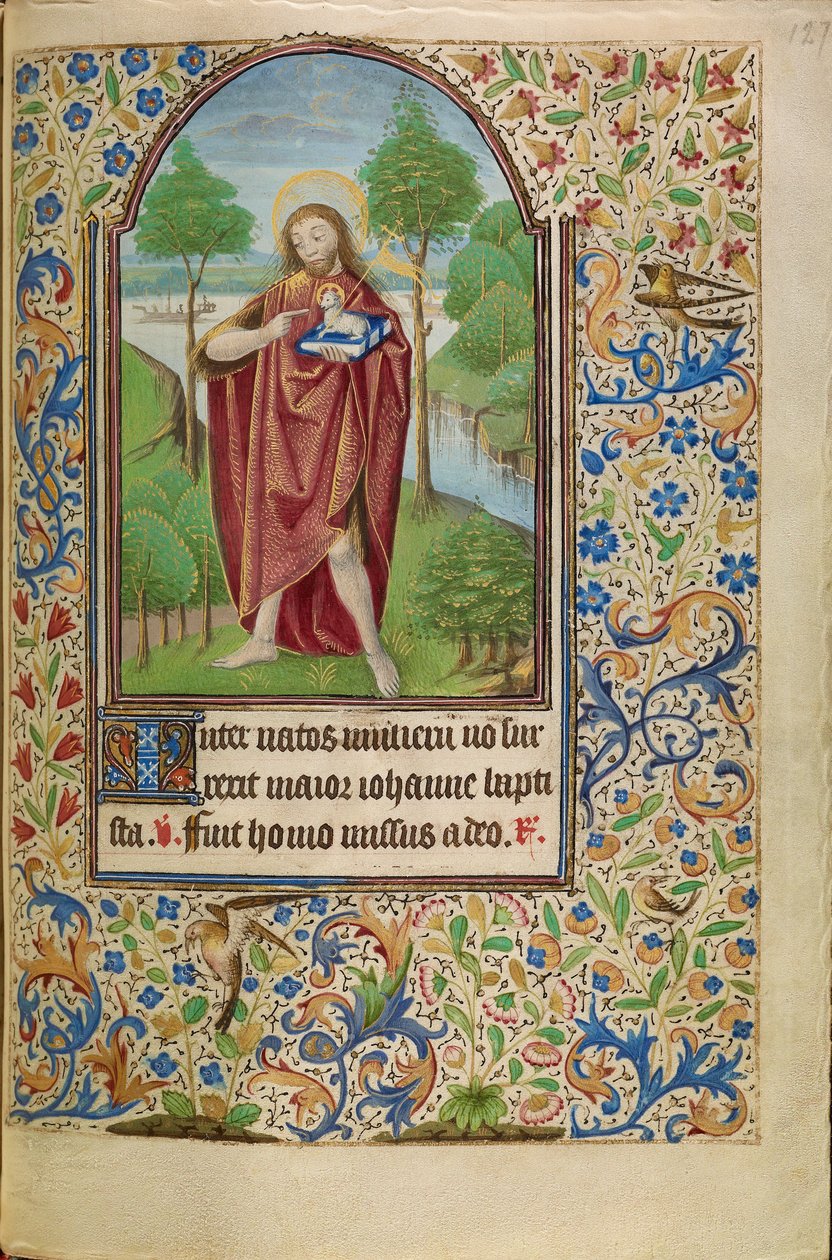 Johannes Døberen peger på Guds lam af Master of Jacques of Luxembourg