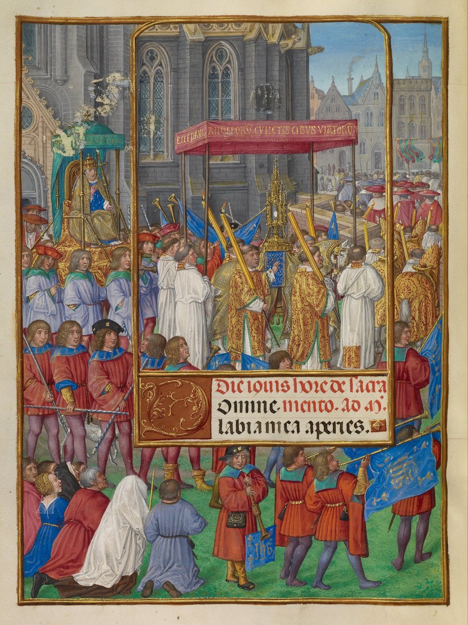 Procession til Corpus Christi af Master of James IV of Scotland