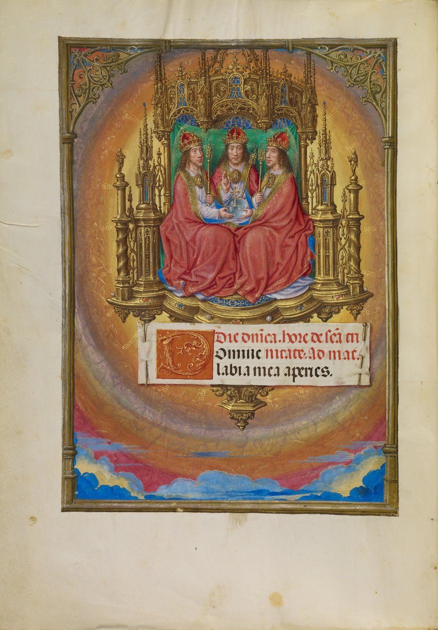Den hellige treenighed på tronen af Master of James IV of Scotland