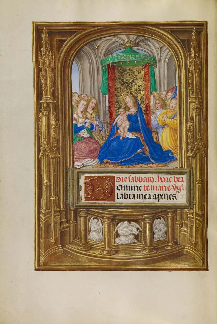 Jomfruen og barnet tronet af Master of James IV of Scotland