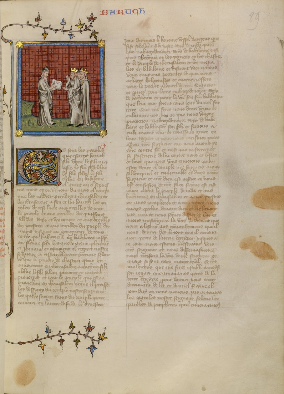 Baruch læser op for Jekonja og andre adelige af Master of Jean de Mandeville