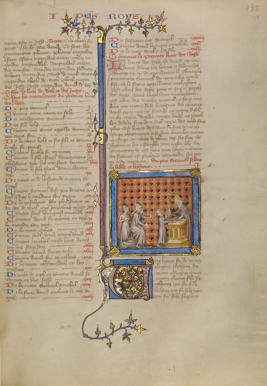 Samuel foran præsten Eli af Master of Jean de Mandeville