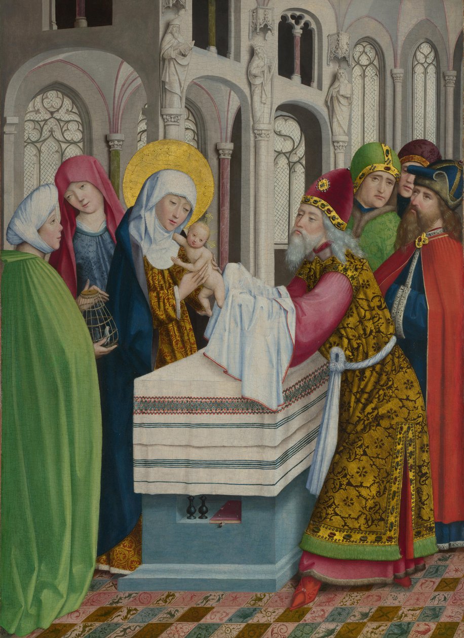 Præsentationen i templet Liesborn-altertavlen, ca. 1470-1480 af Master of Liesborn