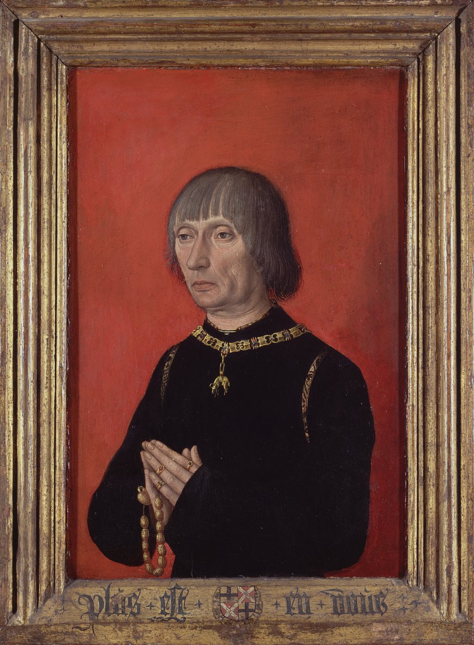 ""Portræt af Louis af Brugge, Lord Of Gruuthuse (1422-1492)"" Maleri af Master of Portraits Of Princes (aktivt omkring 1450) Cirka 1490 Groeningemuseum, Brugge af Master of Portraits of Princes