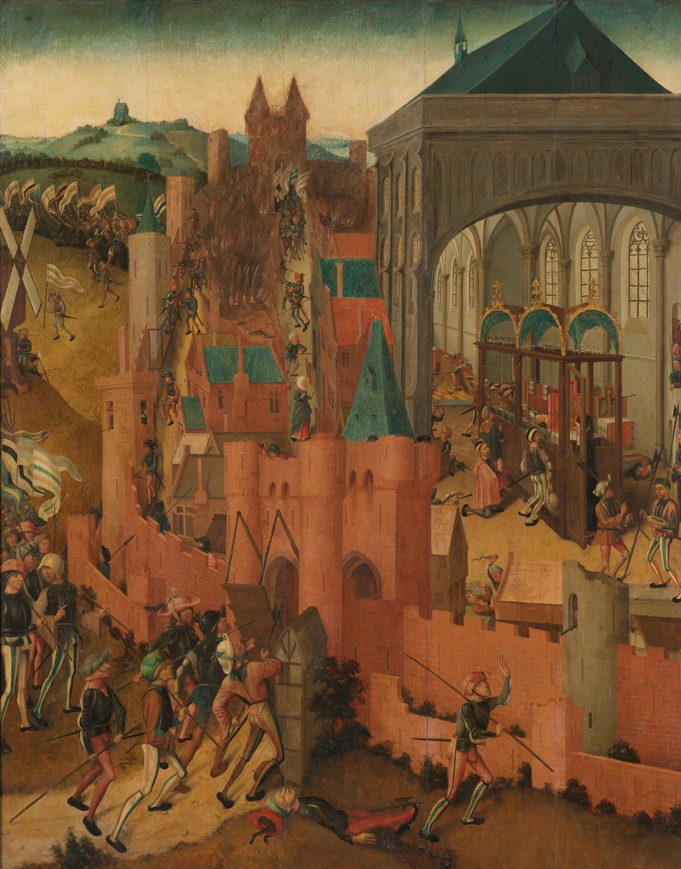 Belejringen af ​​Rhenen Erobringen af ​​Rhenen af ​​Jan II af Cleves i 1499 af Master of Rhenen