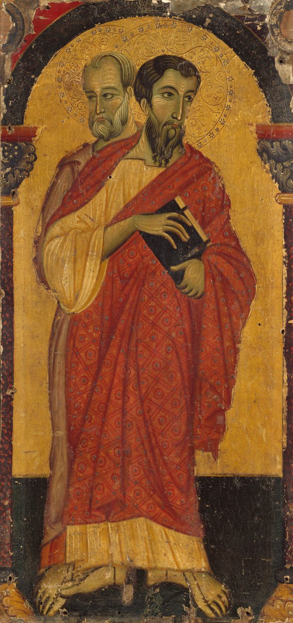 De hellige Bartholomew og Simon, 1266-75. af Master of Saint Francis of Assisi