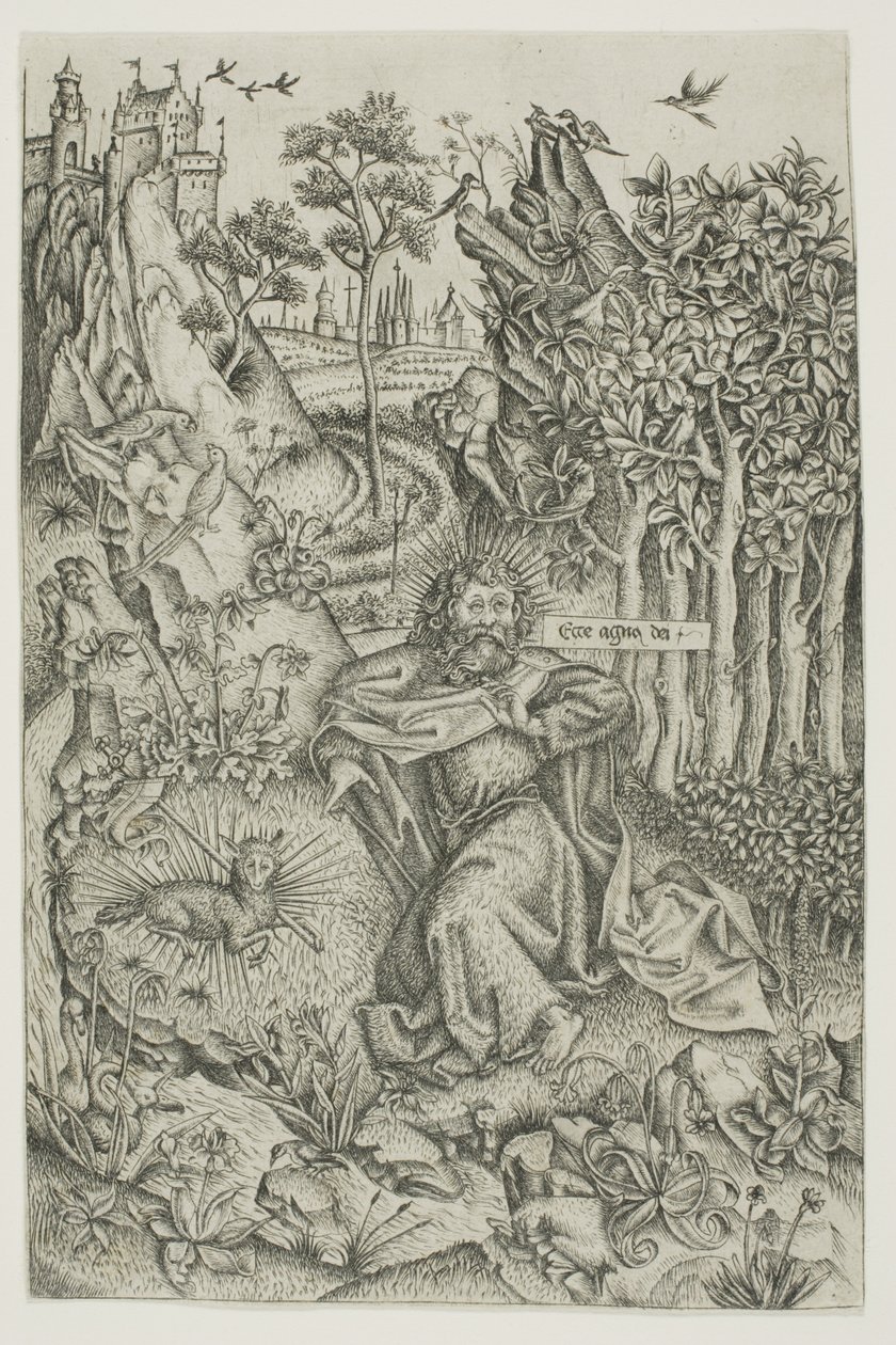 Johannes Døberen i Ørkenen af Master of Saint John the Baptist