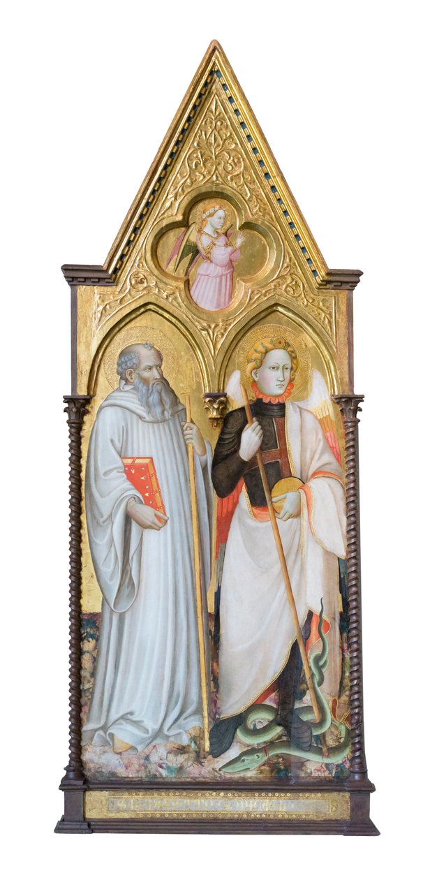 Sankt Benedikt og ærkeenglen Mikael af Master of San Davino